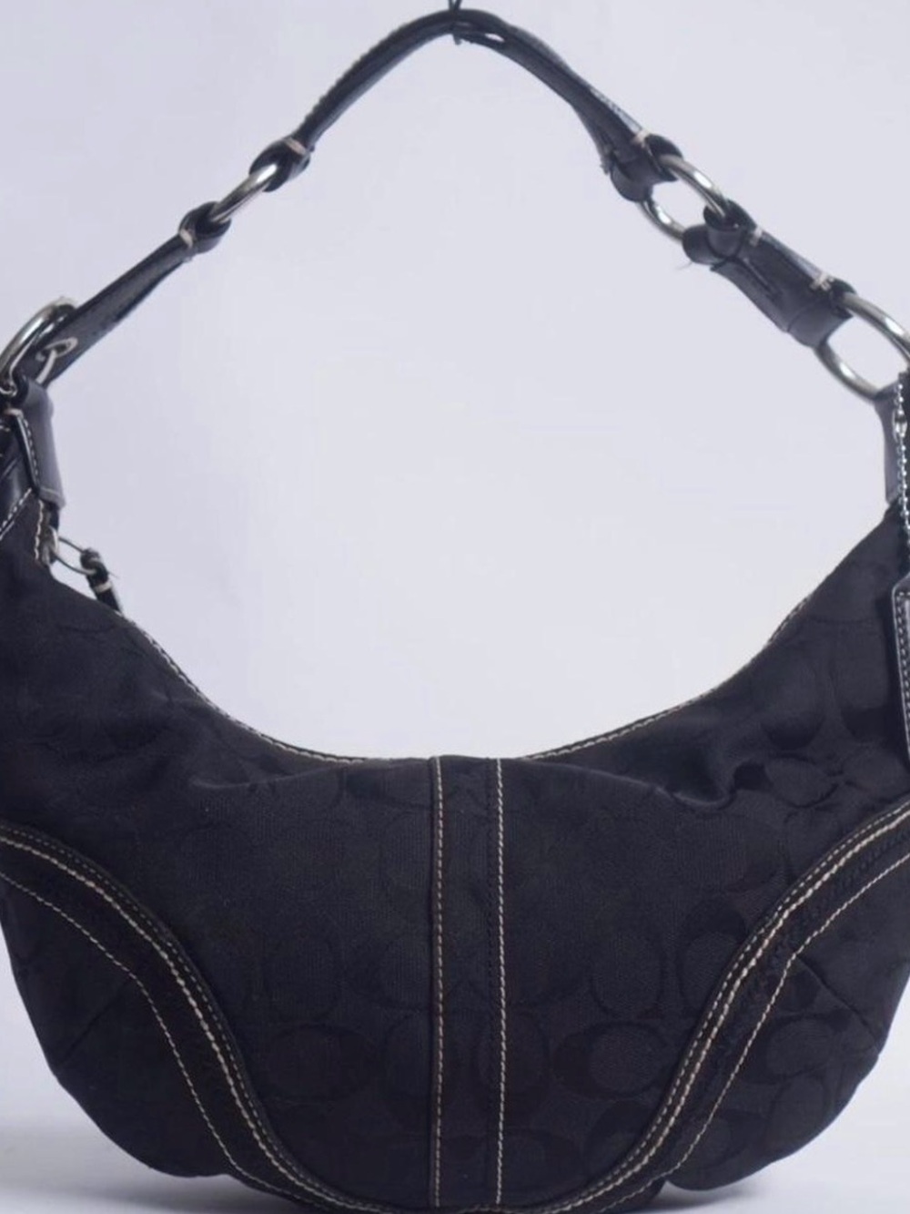 Coach Black Jacquard Crescent Hobo Shoulder Bag#W2k 10075 style